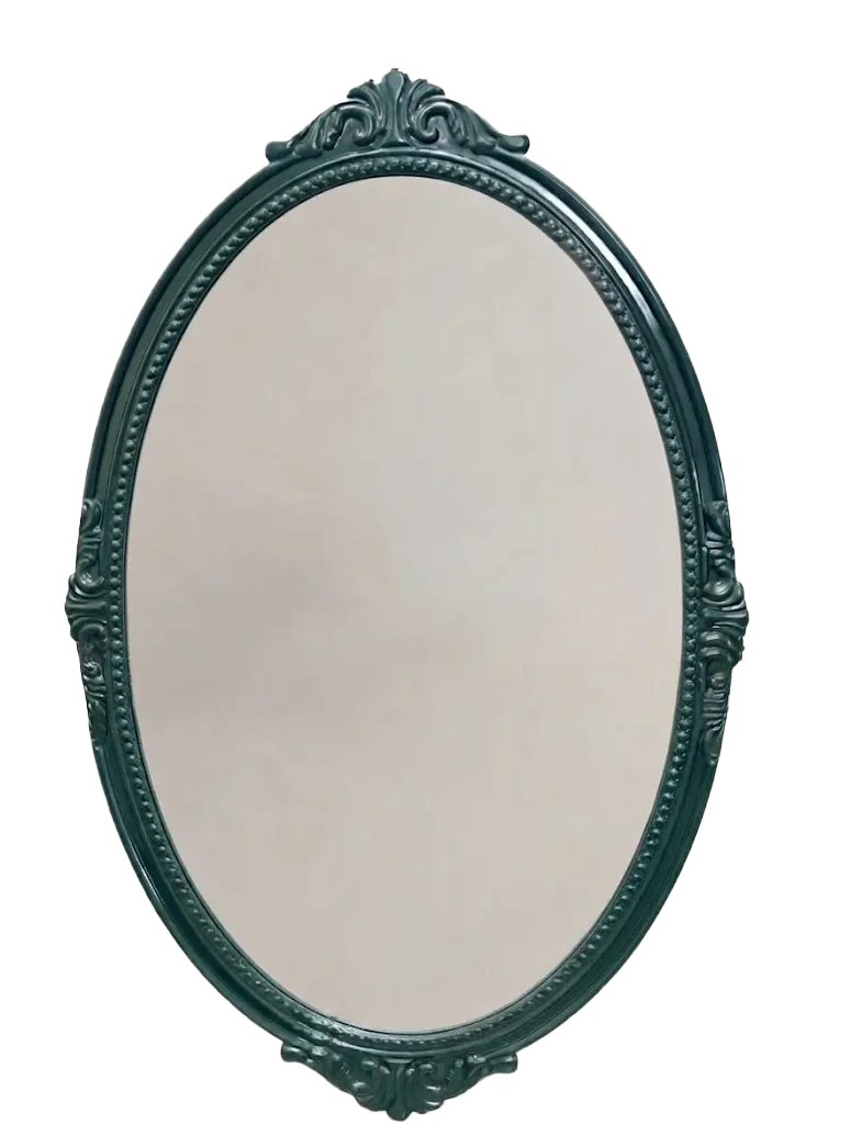 Hand-painted decorative mirrors by Rabia Nasir